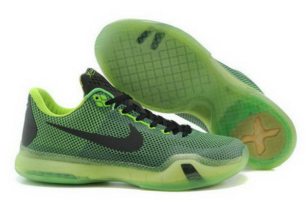 Nike Kobe X(10) Green Black Sneakers Sale - Click Image to Close